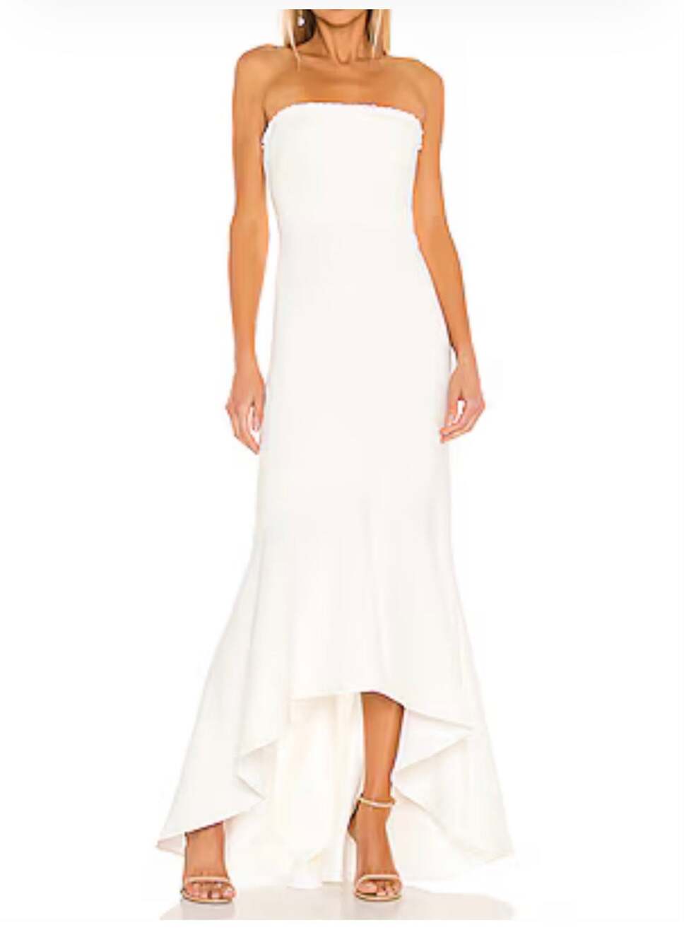 NWT Likely Ivory Strapless Fit and Flare "Norma" Formal Gown Sz 4